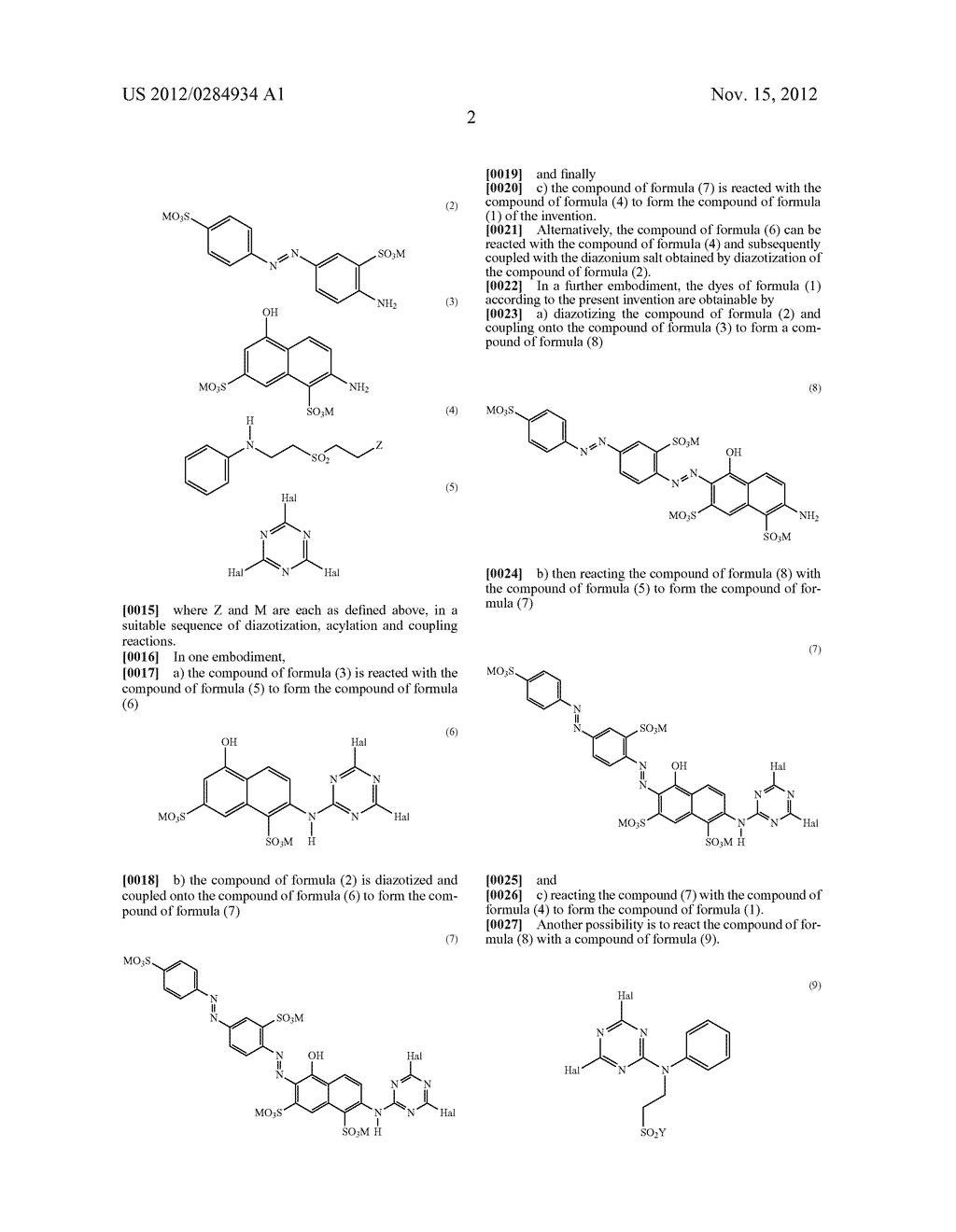 FIBER-REACTIVE AZO DYES, PREPARATION THEREOF AND USE THEREOF - diagram, schematic, and image 03