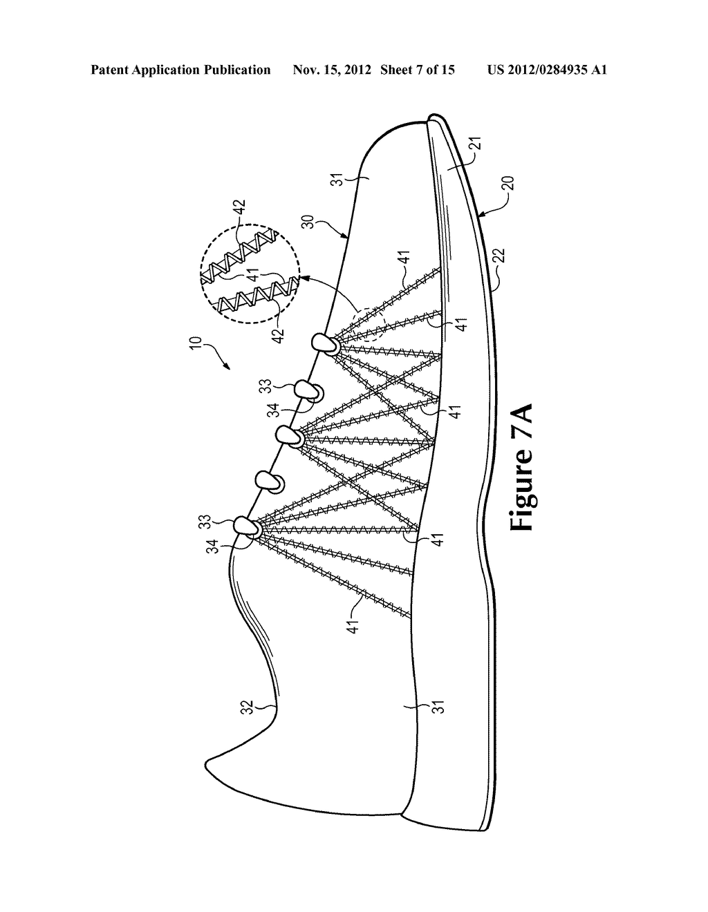 Article Of Footwear Incorporating Tensile Strands And Securing Strands - diagram, schematic, and image 08