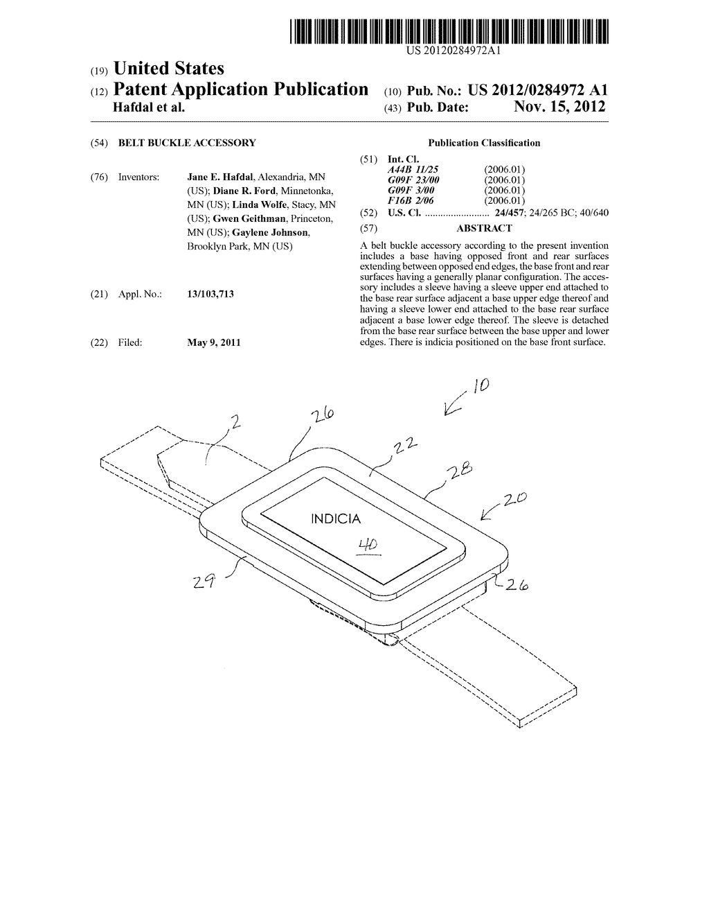 Belt Buckle Accessory - diagram, schematic, and image 01