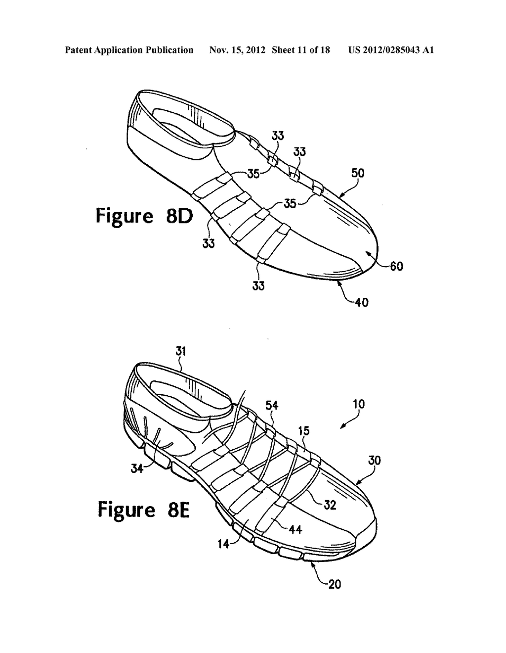 ARTICLE OF FOOTWEAR HAVING A FLAT KNIT UPPER CONSTRUCTION OR OTHER UPPER     CONSTRUCTION - diagram, schematic, and image 12