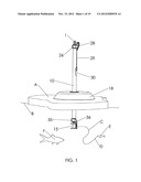 Demagnetically activated ice fishing indicator apparatus diagram and image