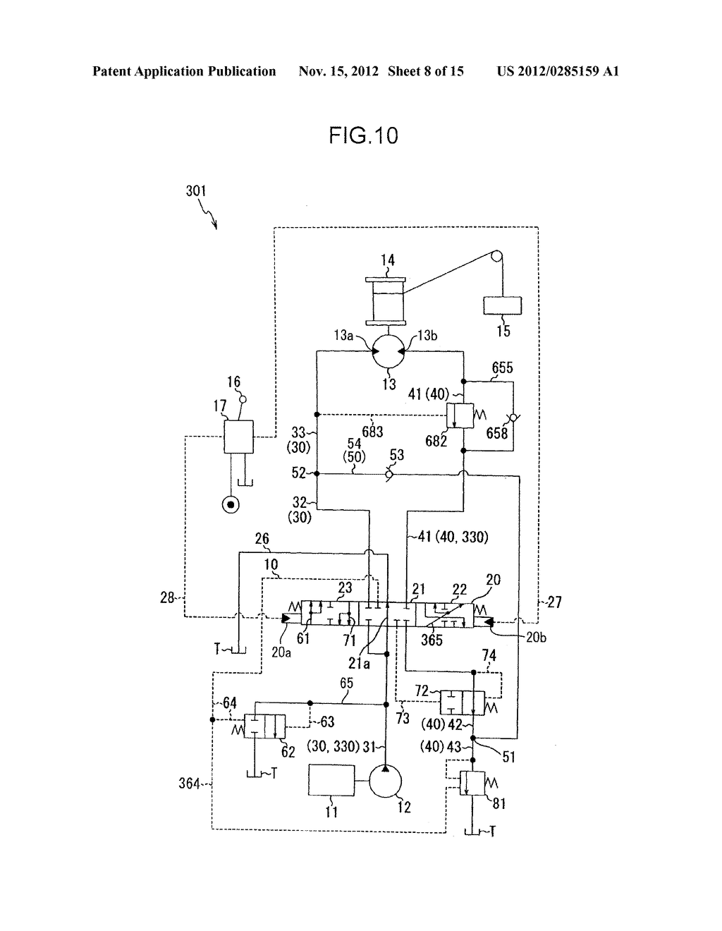 HYDRAULIC DRIVING APPARATUS FOR WORKING MACHINE - diagram, schematic, and image 09