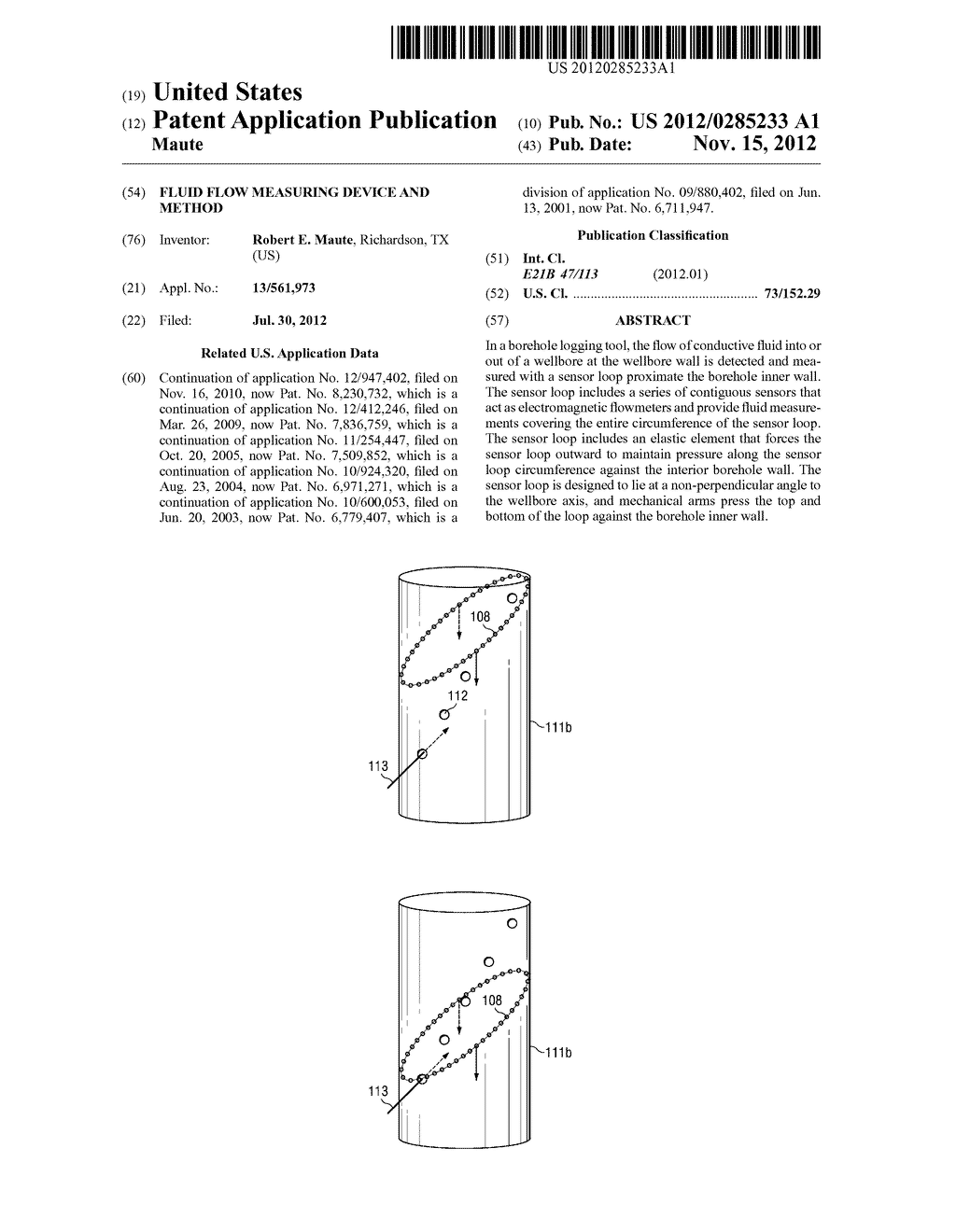 Fluid Flow Measuring Device and Method - diagram, schematic, and image 01