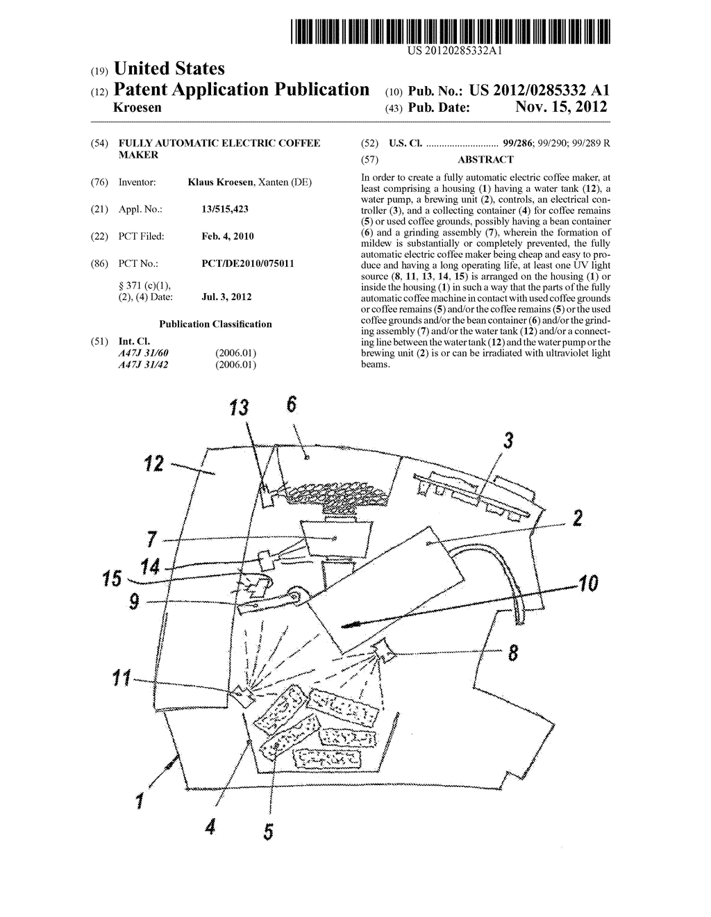 FULLY AUTOMATIC ELECTRIC COFFEE MAKER - diagram, schematic, and image 01