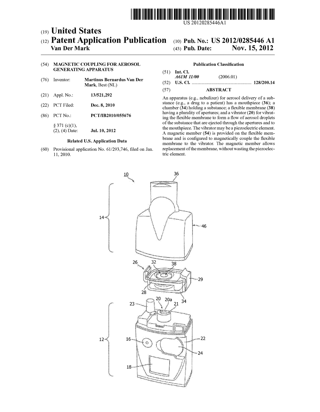 MAGNETIC COUPLING FOR AEROSOL GENERATING APPARATUS - diagram, schematic, and image 01