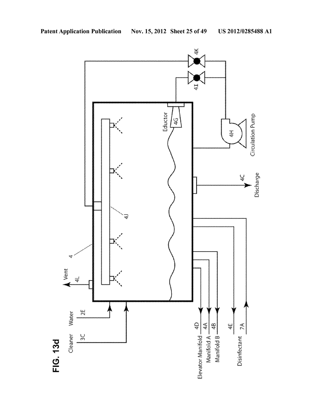 Apparatus and method for cleaning passageways such as endoscope channels     using flow of liquid and gas - diagram, schematic, and image 26