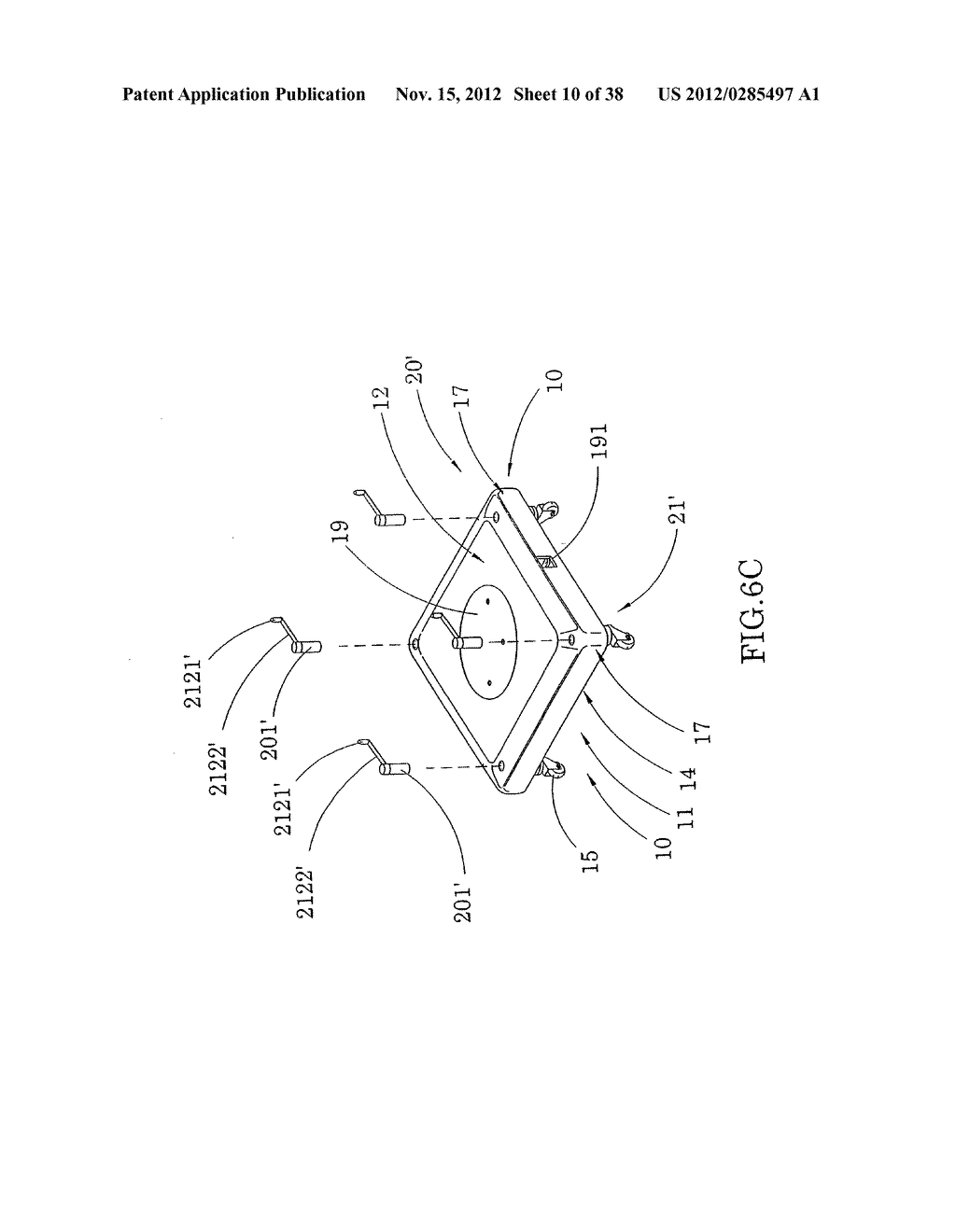 Adjustable rotation base - diagram, schematic, and image 11