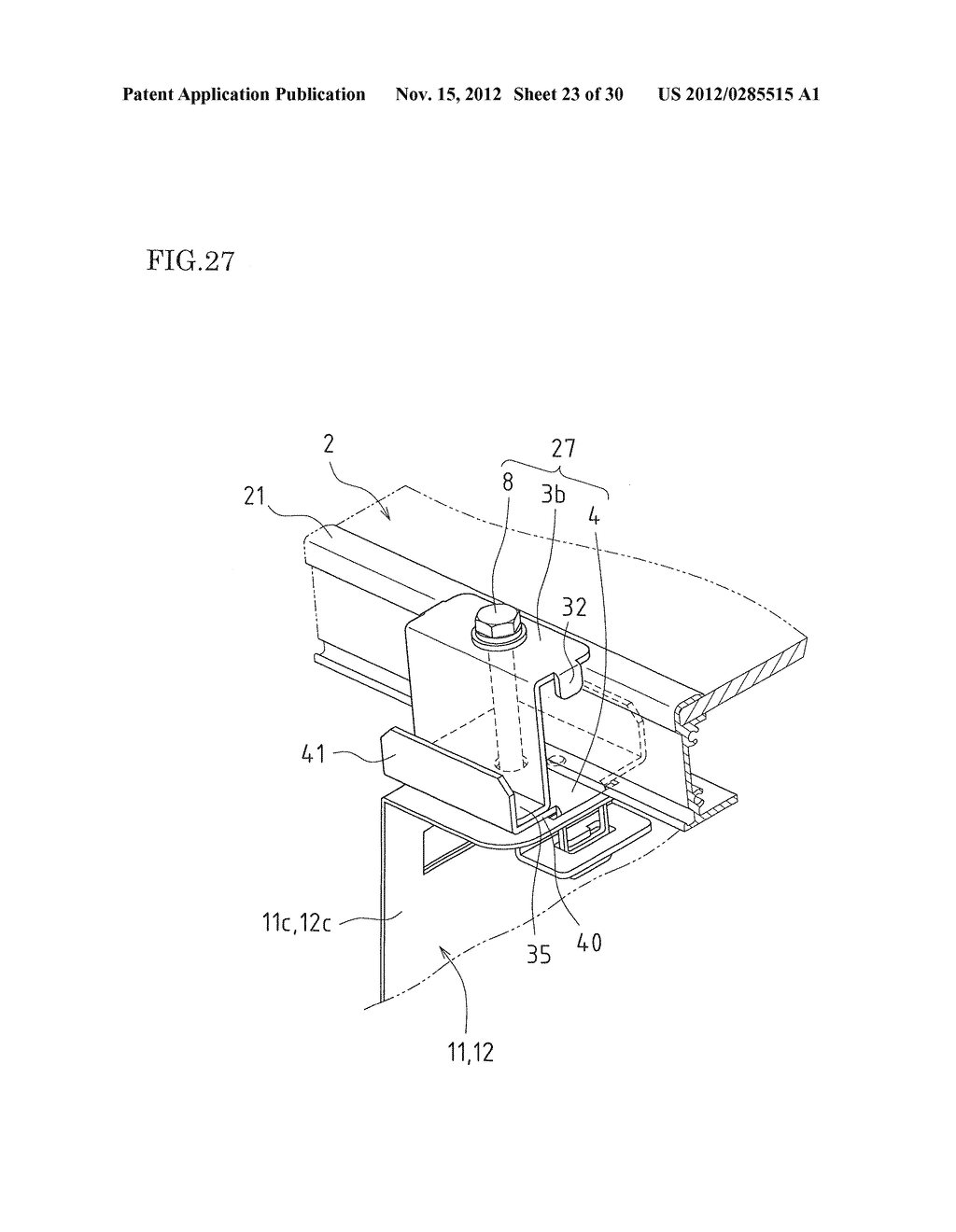 STRUCTURE INSTALLATION MOUNT, SUPPORT DEVICE FOR STRUCTURE INSTALLATION,     AND SOLAR PHOTOVOLTAIC SYSTEM - diagram, schematic, and image 24