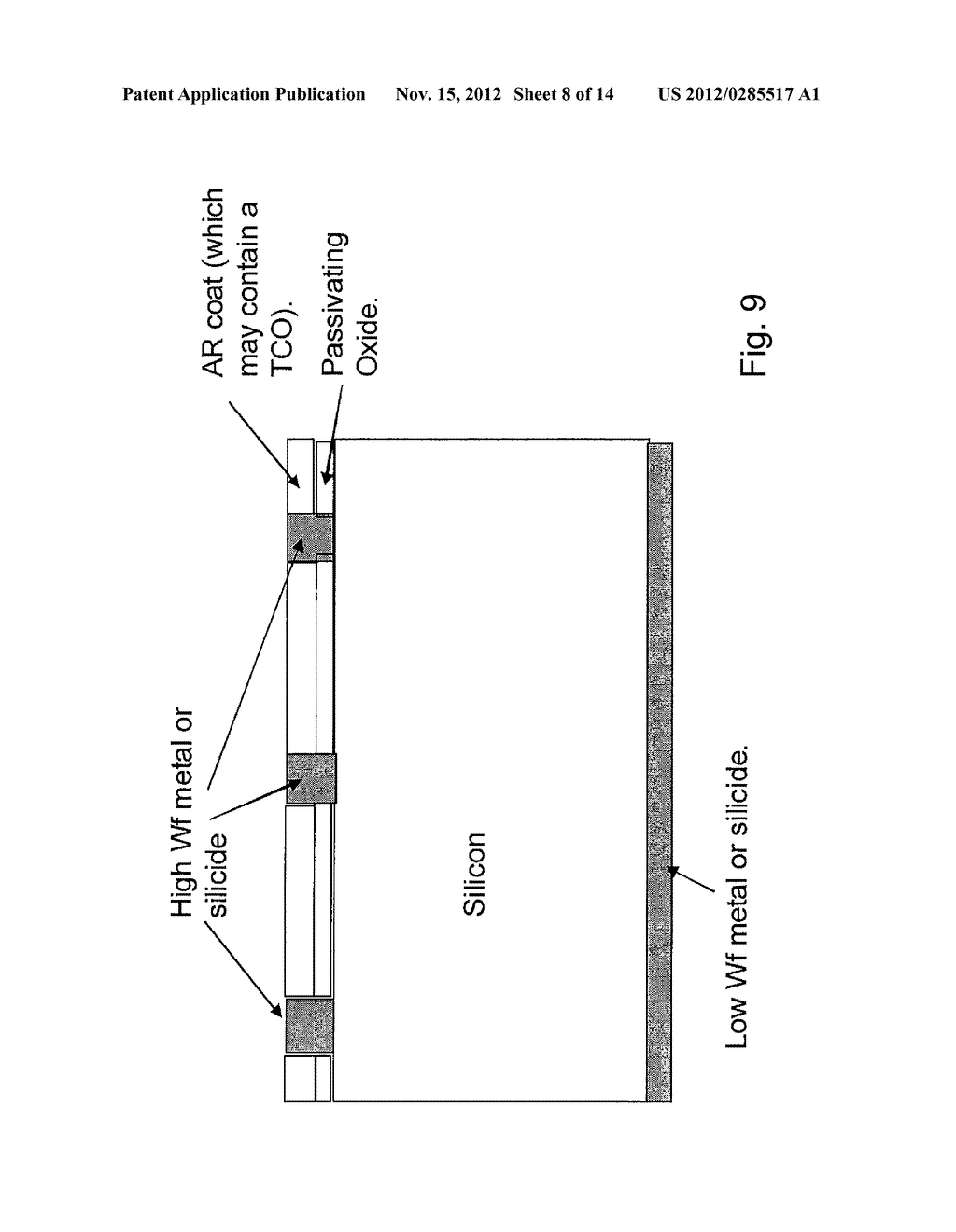 SCHOTTKY BARRIER SOLAR CELLS WITH HIGH AND LOW WORK FUNCTION METAL     CONTACTS - diagram, schematic, and image 09