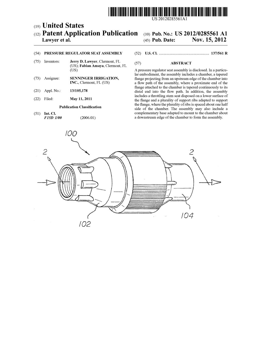 PRESSURE REGULATOR SEAT ASSEMBLY - diagram, schematic, and image 01