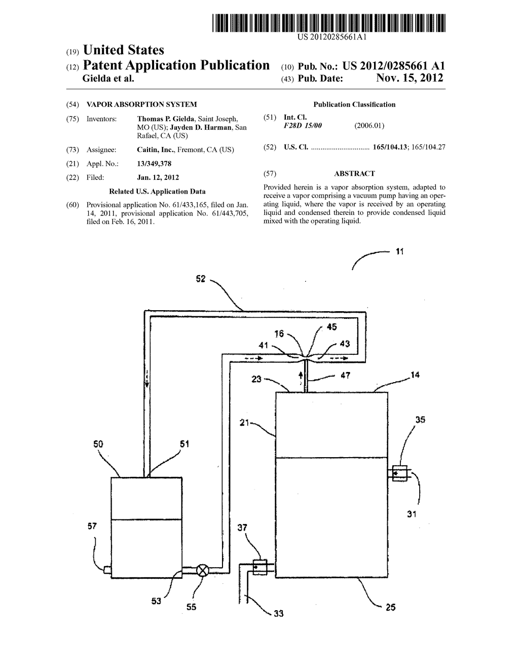 VAPOR ABSORPTION SYSTEM - diagram, schematic, and image 01