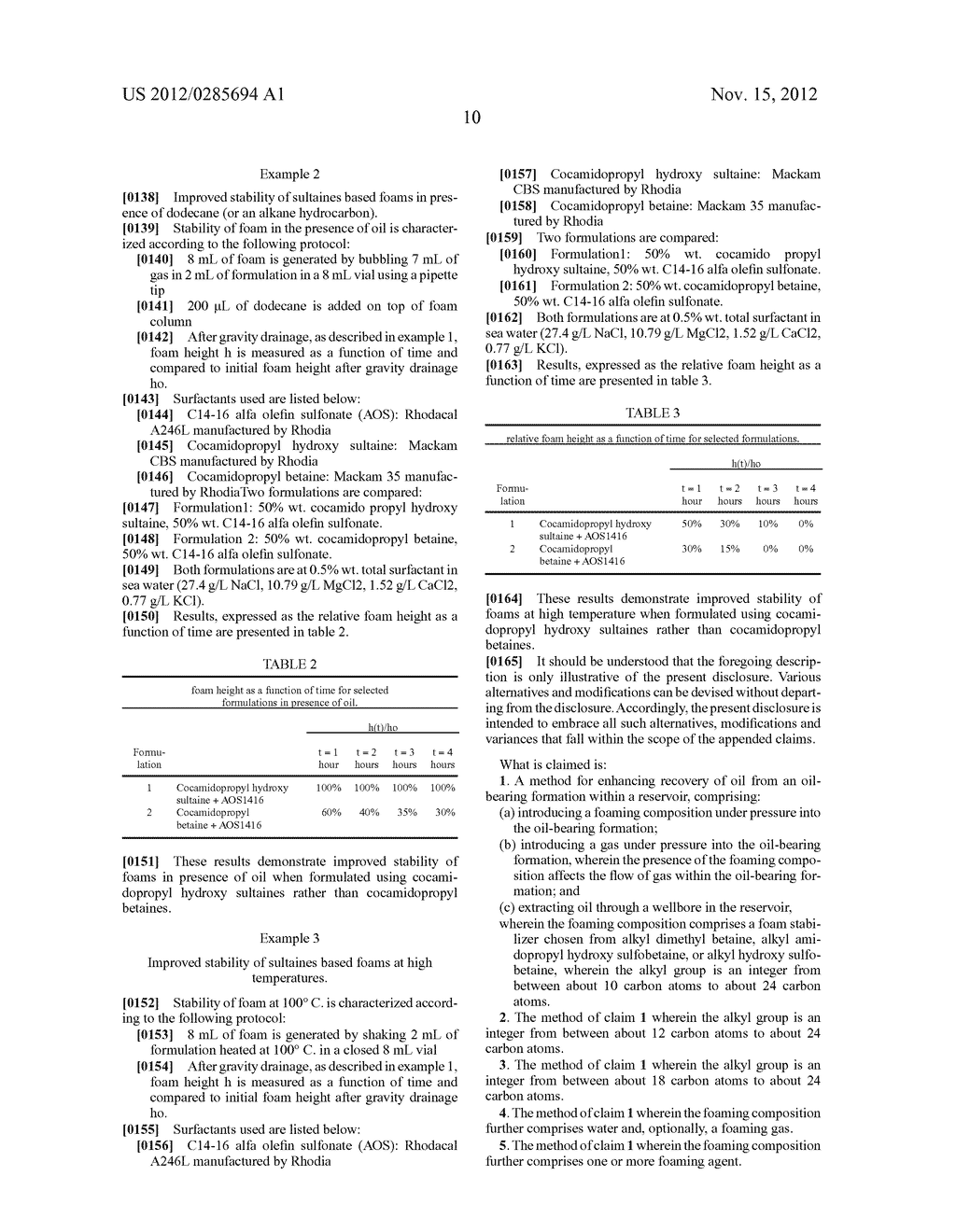 ENHANCED FOAM STABILITY APPLICATIONS AND METHODS - diagram, schematic, and image 11