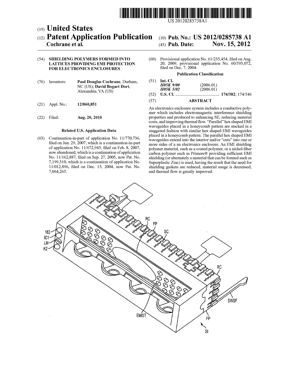 Shielding Polymers Formed into Lattices Providing EMI Protection for     Electronics Enclosures - diagram, schematic, and image 01