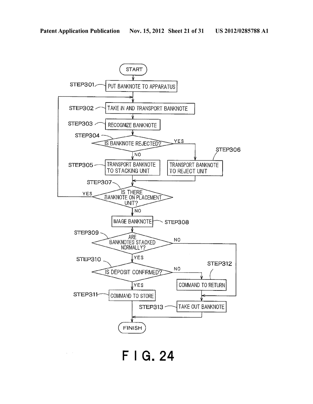 BANKNOTE DEPOSIT APPARATUS - diagram, schematic, and image 22