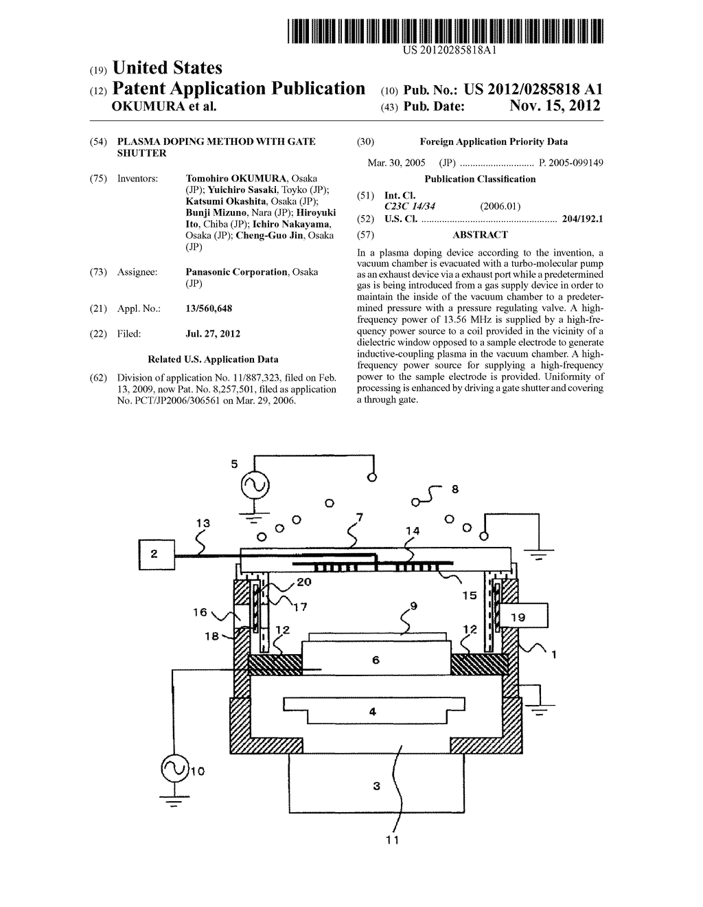 PLASMA DOPING METHOD WITH GATE SHUTTER - diagram, schematic, and image 01