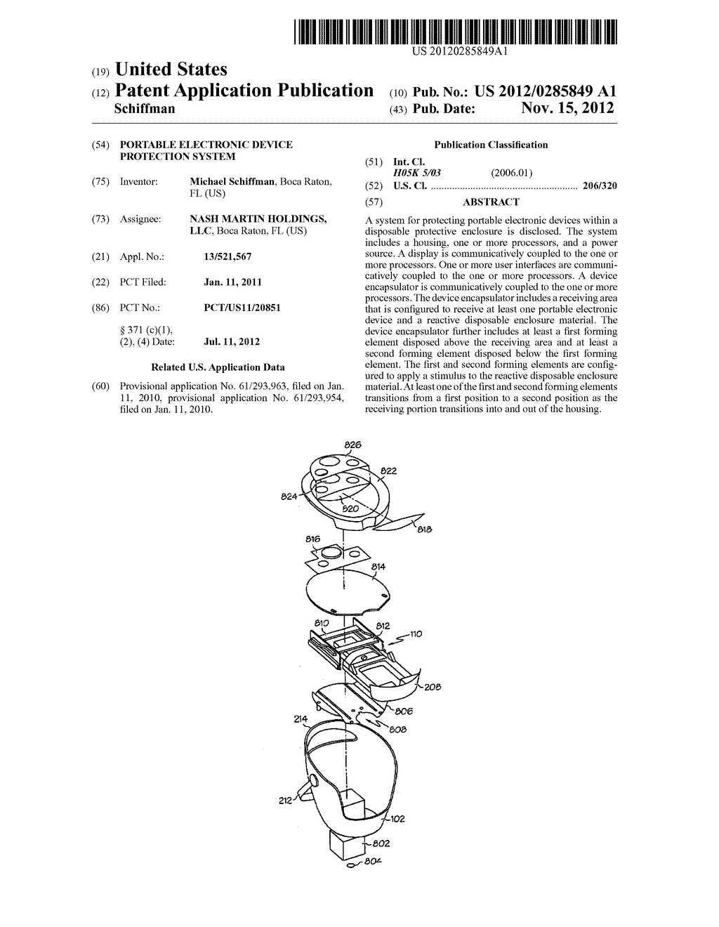 PORTABLE ELECTRONIC DEVICE PROTECTION SYSTEM - diagram, schematic, and image 01