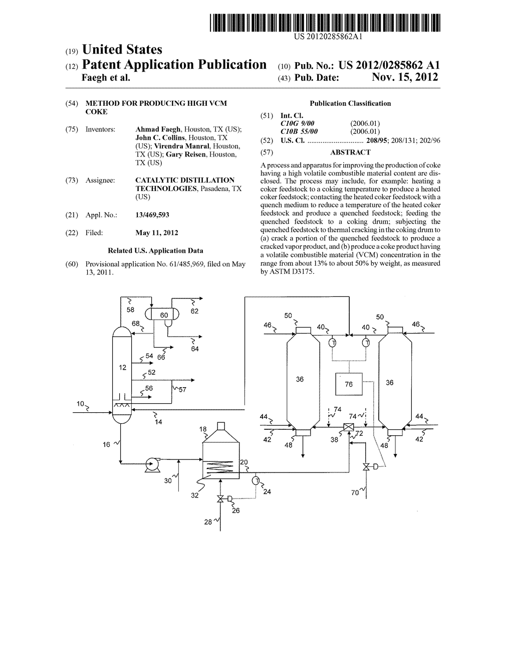 METHOD FOR PRODUCING HIGH VCM COKE - diagram, schematic, and image 01