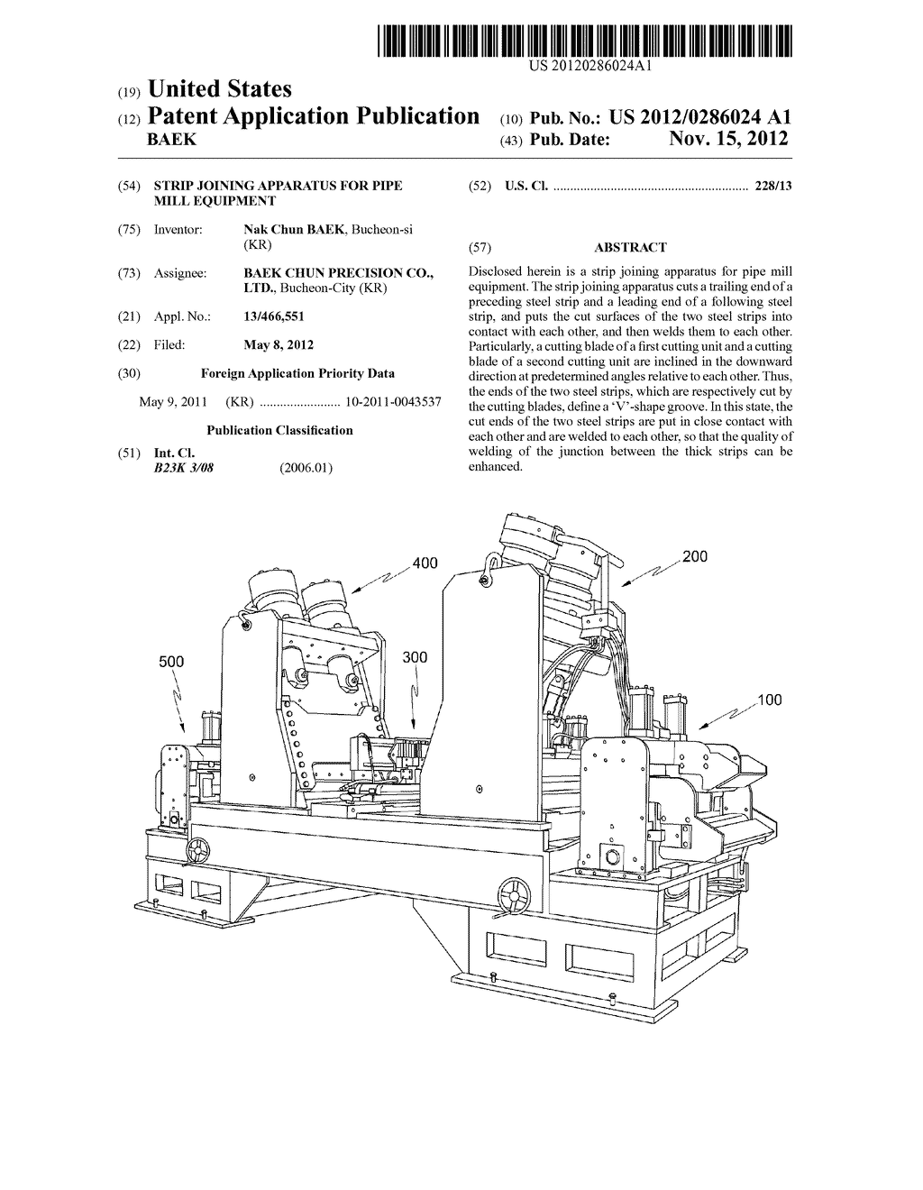 STRIP JOINING APPARATUS FOR PIPE MILL EQUIPMENT - diagram, schematic, and image 01