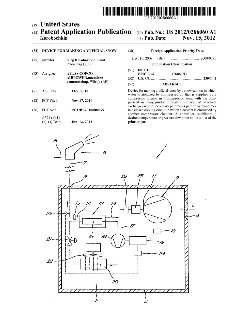 DEVICE FOR MAKING ARTIFICIAL SNOW - diagram, schematic, and image 01