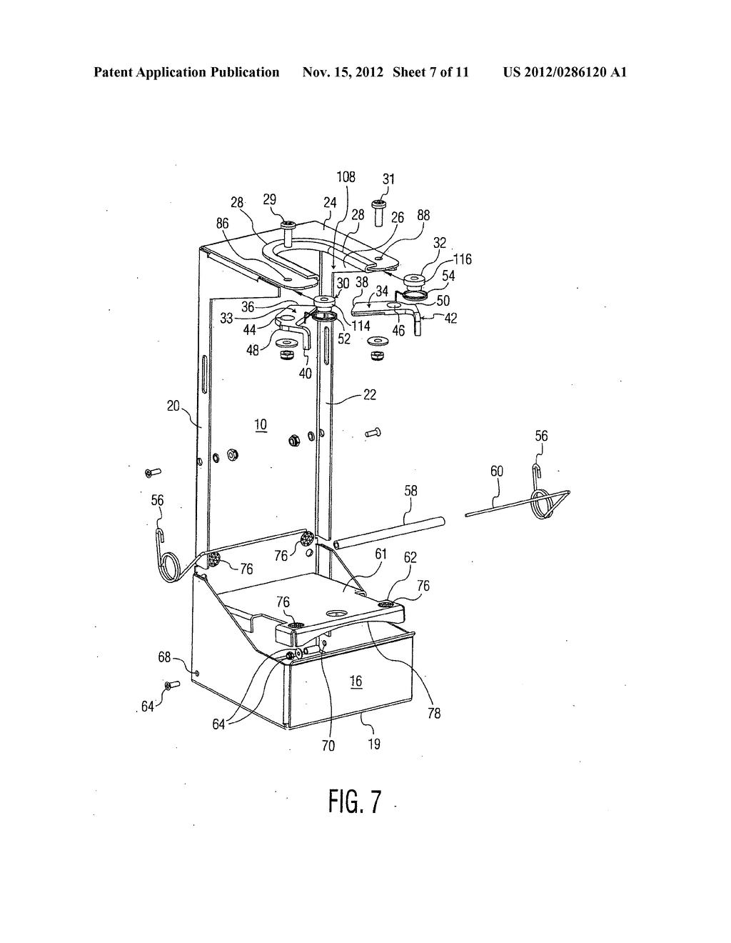 Bracket for retaining cylindrical tank vertically upright - diagram, schematic, and image 08