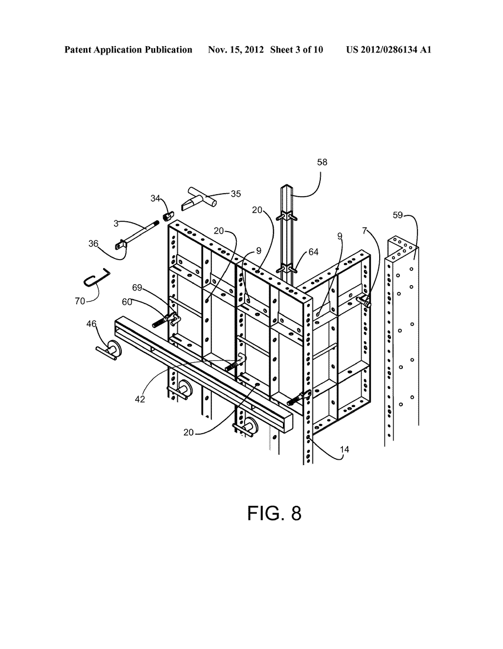 ADJUSTABLE METAL FORMWORK SYSTEM FOR CONCRETE STRUCTURES - diagram, schematic, and image 04