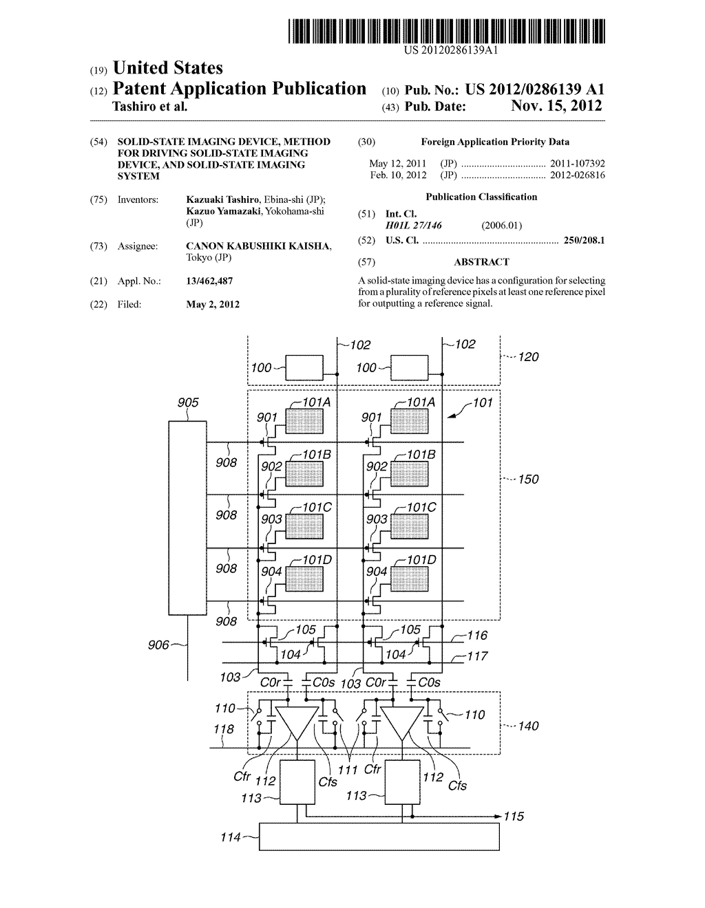 SOLID-STATE IMAGING DEVICE, METHOD FOR DRIVING SOLID-STATE IMAGING DEVICE,     AND SOLID-STATE IMAGING SYSTEM - diagram, schematic, and image 01