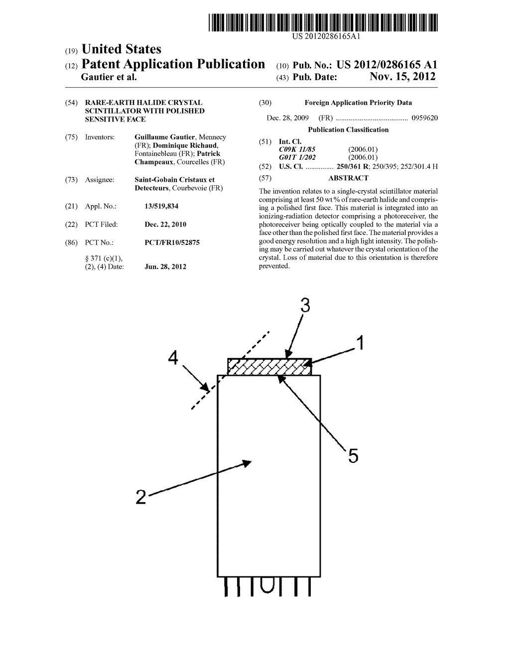 Rare-Earth Halide Crystal Scintillator With Polished Sensitive Face - diagram, schematic, and image 01