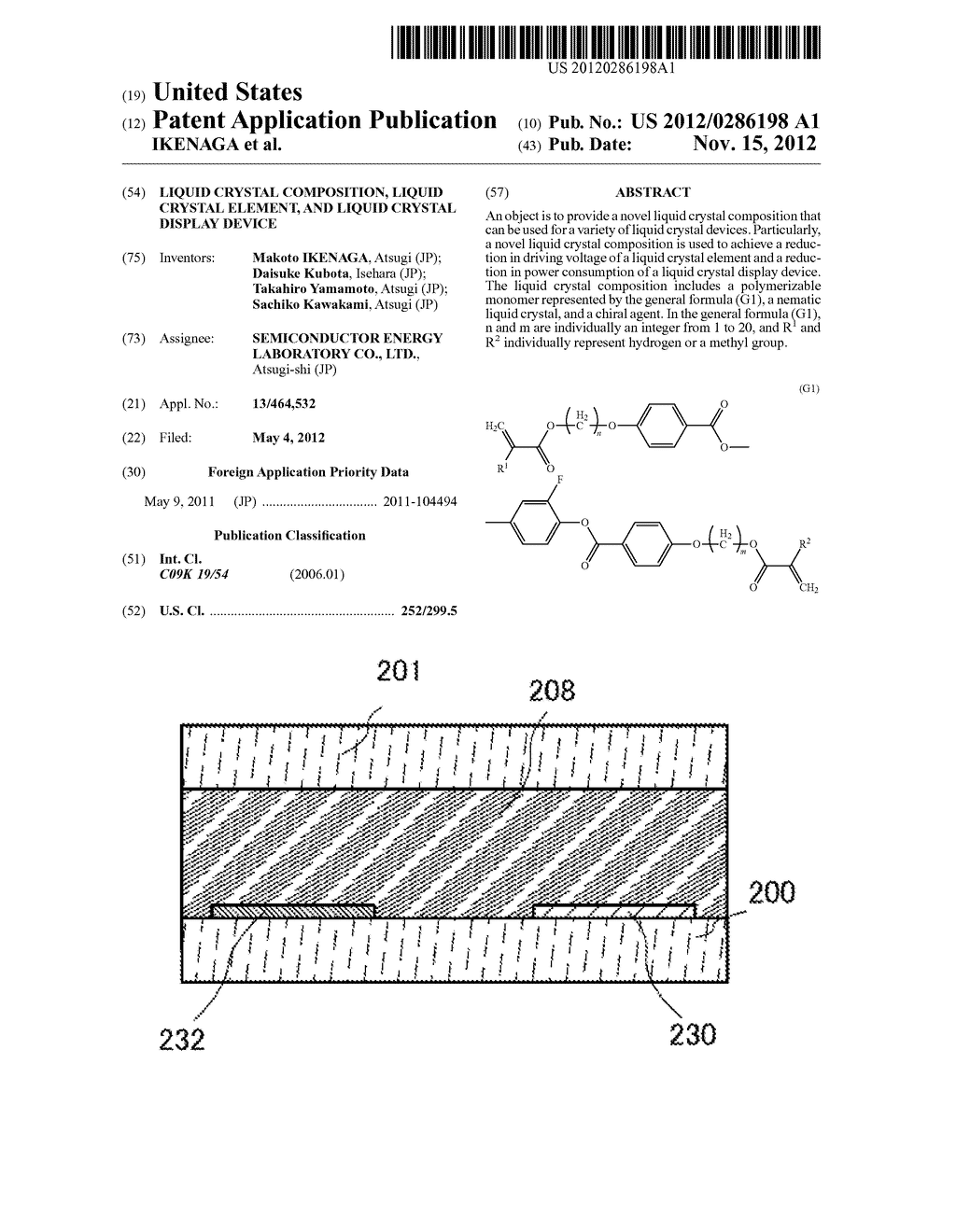 LIQUID CRYSTAL COMPOSITION, LIQUID CRYSTAL ELEMENT, AND LIQUID CRYSTAL     DISPLAY DEVICE - diagram, schematic, and image 01