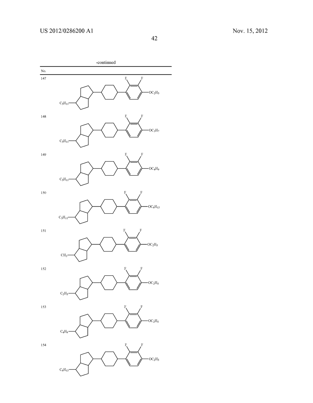 COMPOUND HAVING BICYCLO[3.3.0]OCTANE-2,6-DIYL, LIQUID CRYSTAL COMPOSITION     AND LIQUID CRYSTAL DISPLAY DEVICE - diagram, schematic, and image 43