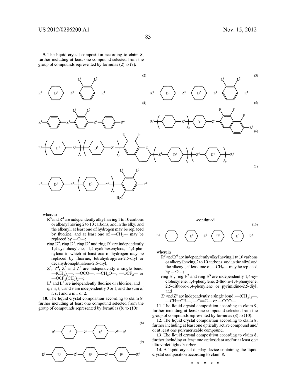 COMPOUND HAVING BICYCLO[3.3.0]OCTANE-2,6-DIYL, LIQUID CRYSTAL COMPOSITION     AND LIQUID CRYSTAL DISPLAY DEVICE - diagram, schematic, and image 84