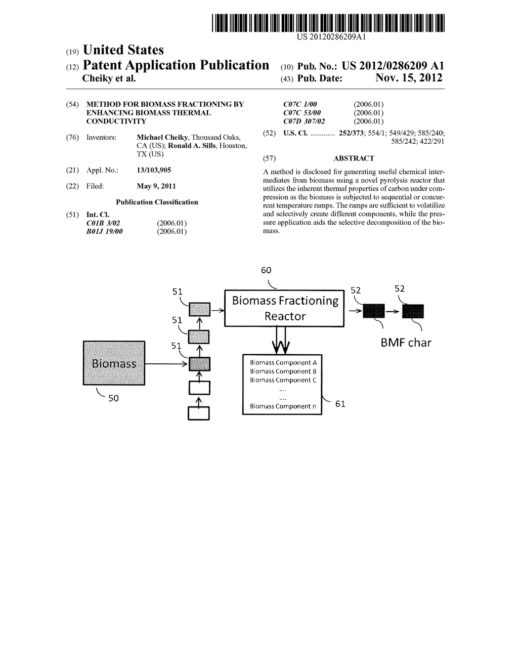 METHOD FOR BIOMASS FRACTIONING BY ENHANCING BIOMASS THERMAL CONDUCTIVITY - diagram, schematic, and image 01