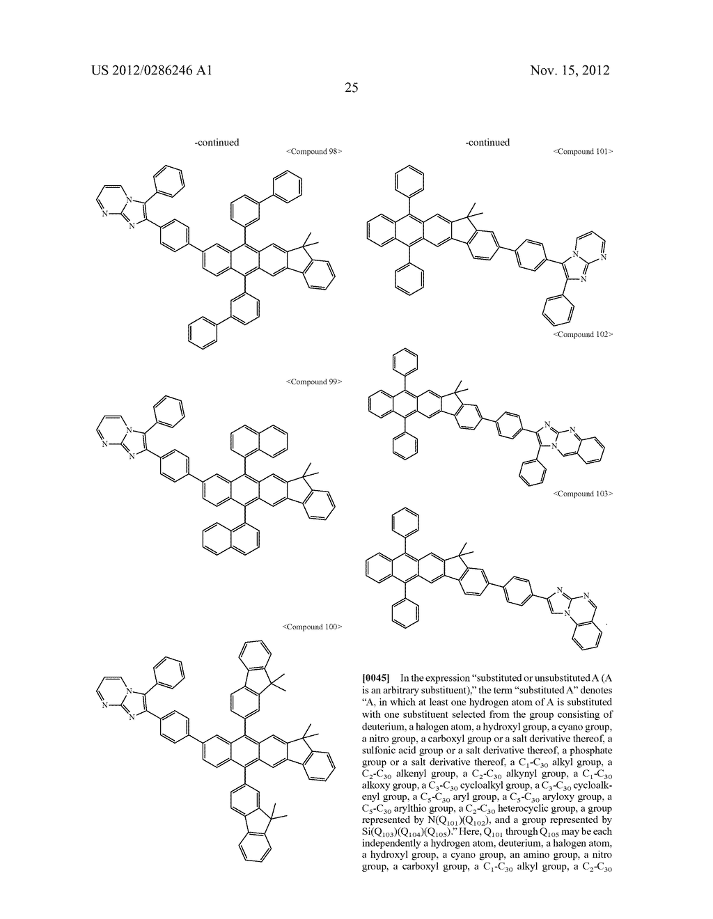 CONDENSED-CYCLIC COMPOUND, ORGANIC LIGHT-EMITTING DEVICE COMPRISING THE     SAME, AND FLAT PANEL DISPLAY APPARATUS - diagram, schematic, and image 28