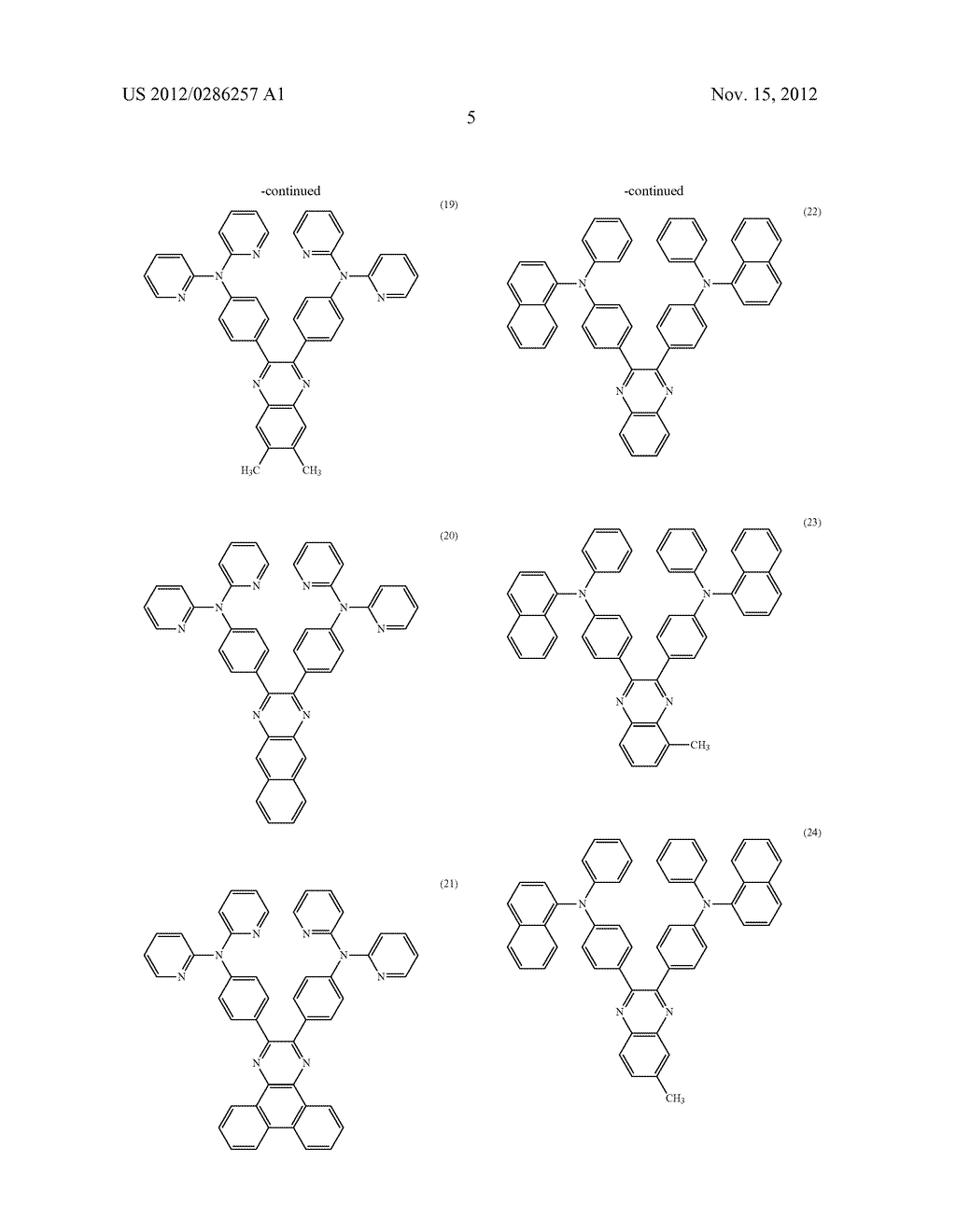 Quinoxaline Derivative, and Organic Semiconductor Device, Electric Field     Light Emitting Device, and Electronic Device Which have the Same - diagram, schematic, and image 25