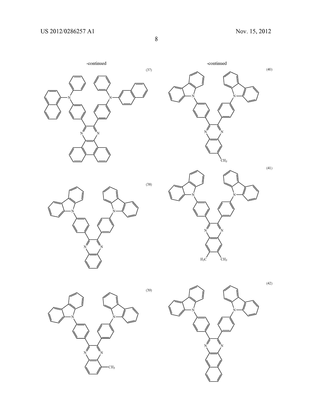 Quinoxaline Derivative, and Organic Semiconductor Device, Electric Field     Light Emitting Device, and Electronic Device Which have the Same - diagram, schematic, and image 28