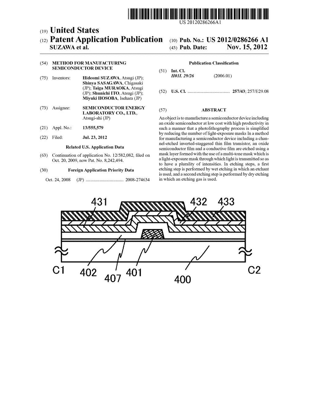 METHOD FOR MANUFACTURING SEMICONDUCTOR DEVICE - diagram, schematic, and image 01