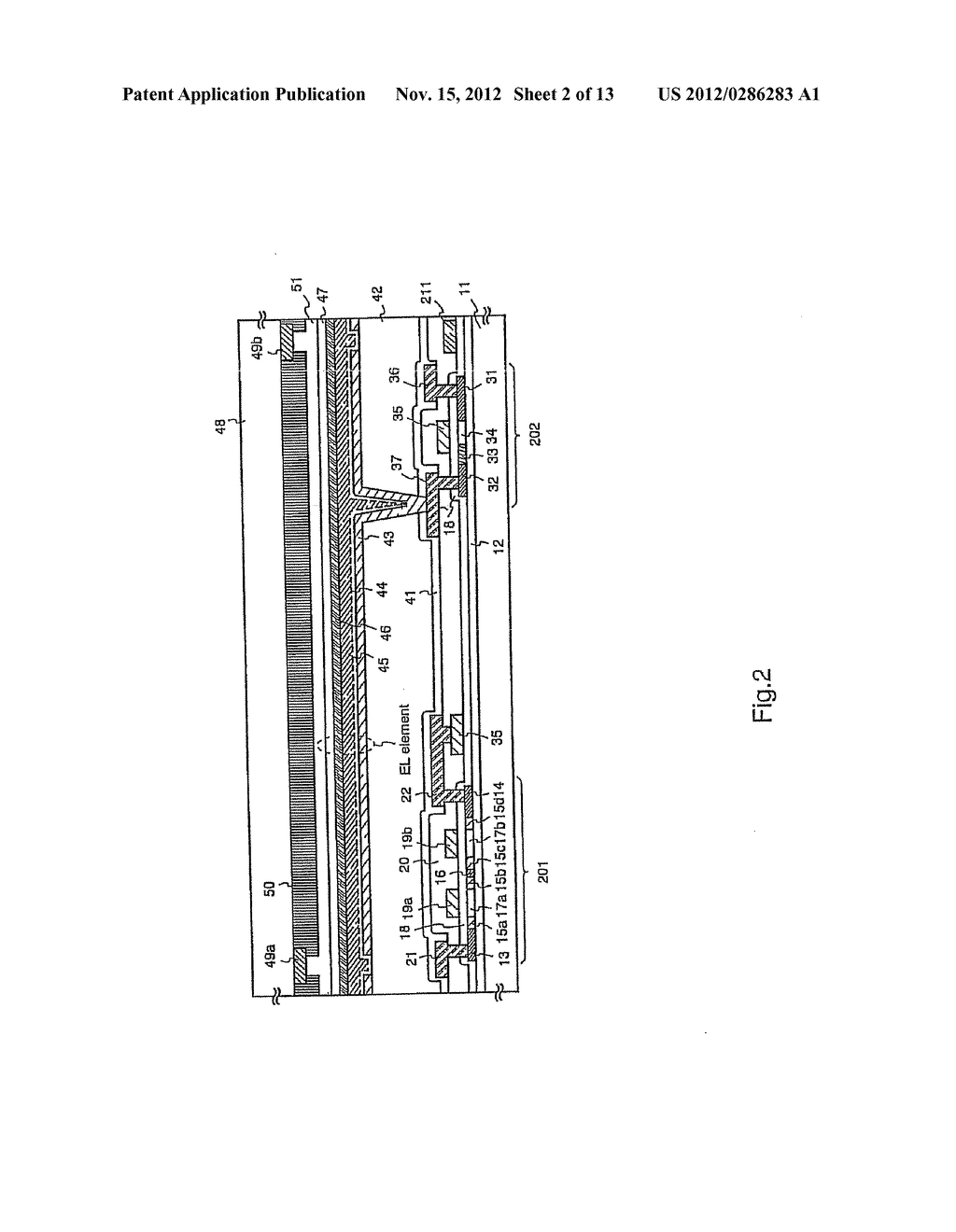 EL Display device and Method for Manufacturing the Same - diagram, schematic, and image 03