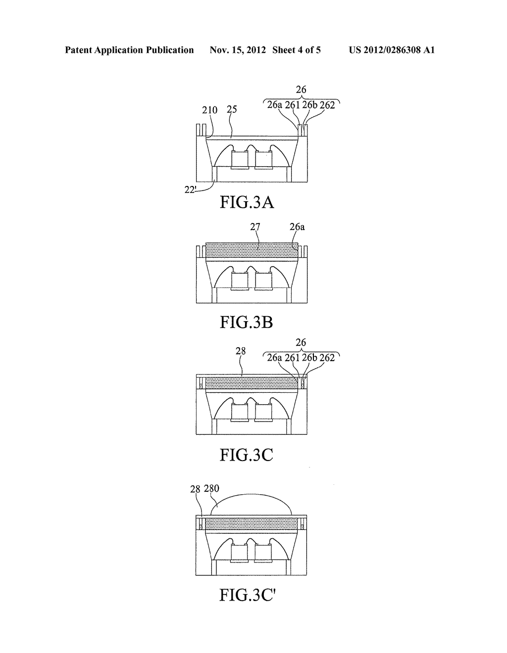 LED PACKAGE STRUCTURE AND METHOD OF FABRICATING THE SAME - diagram, schematic, and image 05