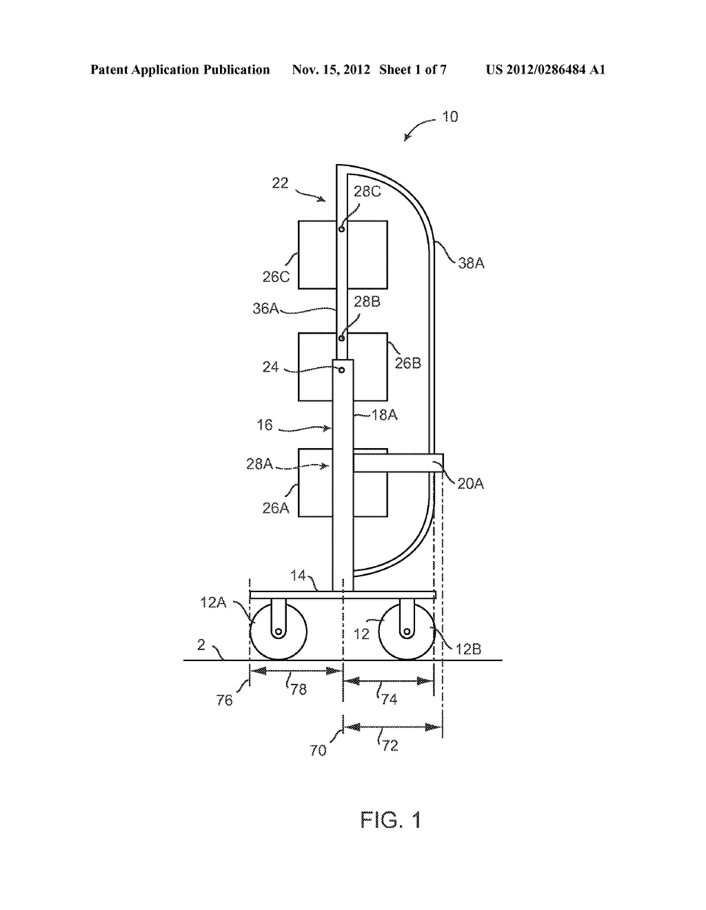 WHEELED CART SLIDABLE ONTO HORIZONTAL SURFACE - diagram, schematic, and image 02