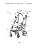 FOLDABLE STROLLER WITH ROTATABLE LEG REST ADAPTED FOR RECEIVING A CAR SEAT diagram and image