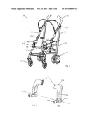 FOLDABLE STROLLER WITH ROTATABLE LEG REST ADAPTED FOR RECEIVING A CAR SEAT diagram and image