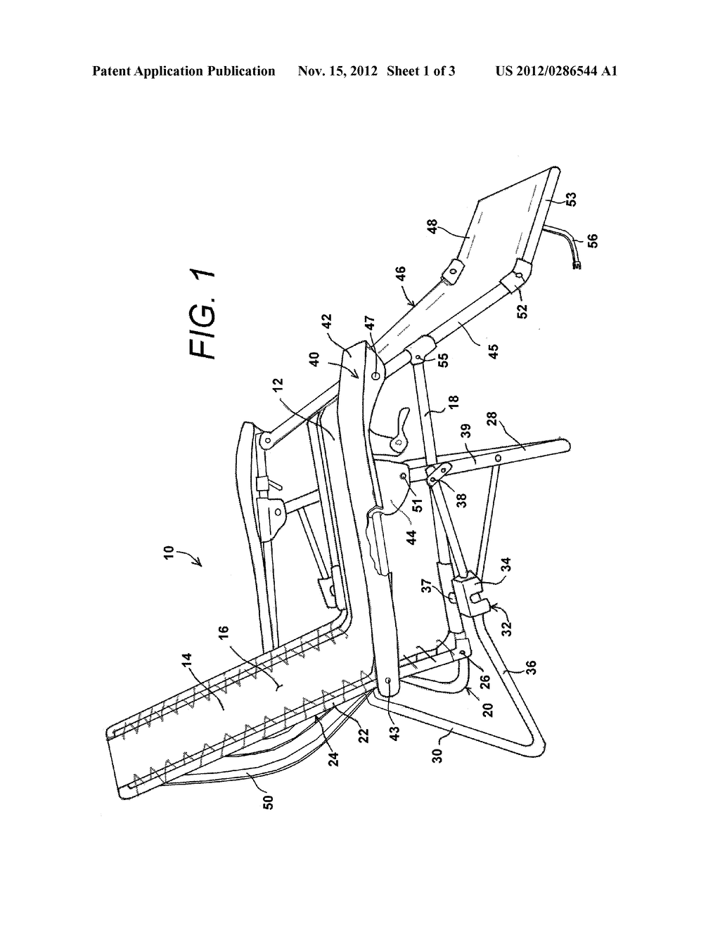 Collapsible Lounge Chair with Backpack Straps - diagram, schematic, and image 02