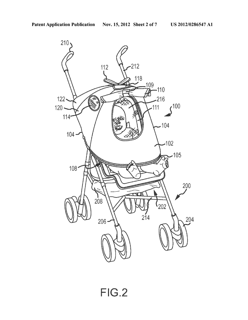 CANOPY FOR USE WITH CAR SEAT OR STROLLER - diagram, schematic, and image 03