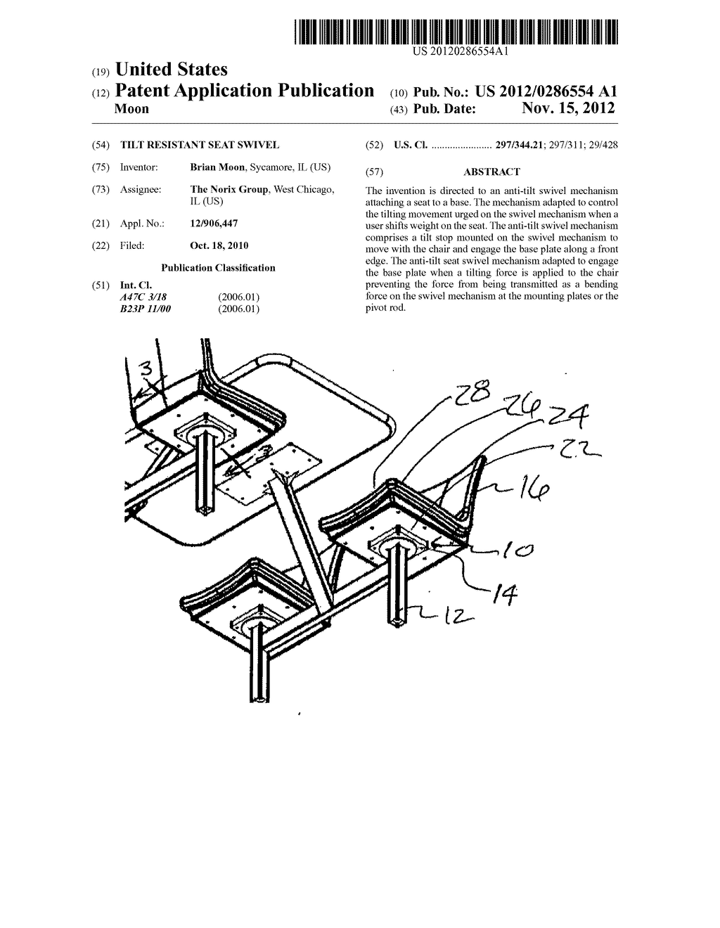 Tilt Resistant Seat Swivel - diagram, schematic, and image 01