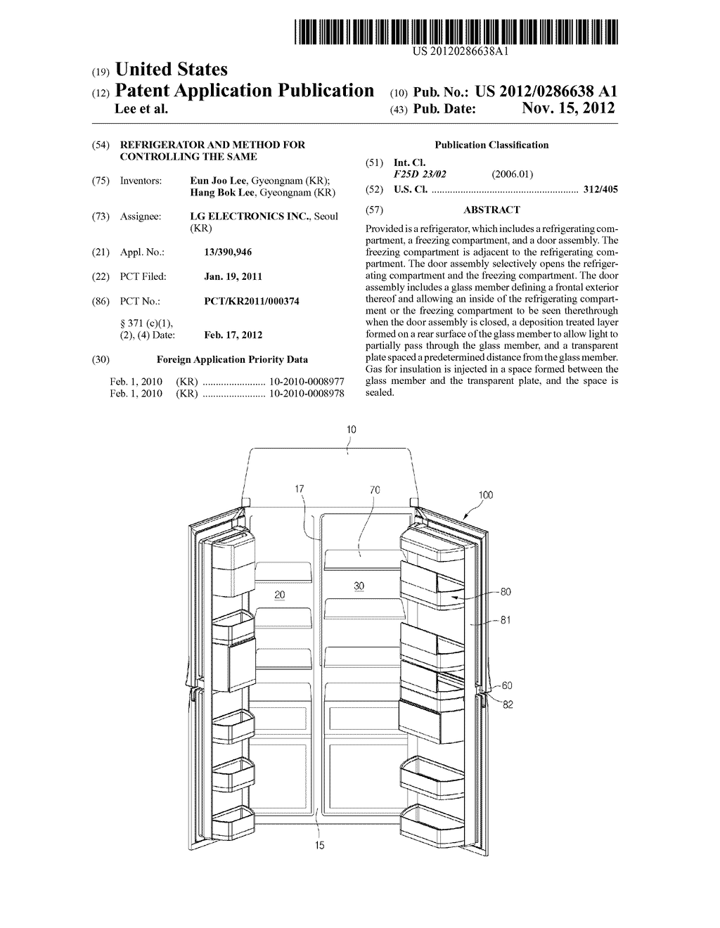 REFRIGERATOR AND METHOD FOR CONTROLLING THE SAME - diagram, schematic, and image 01