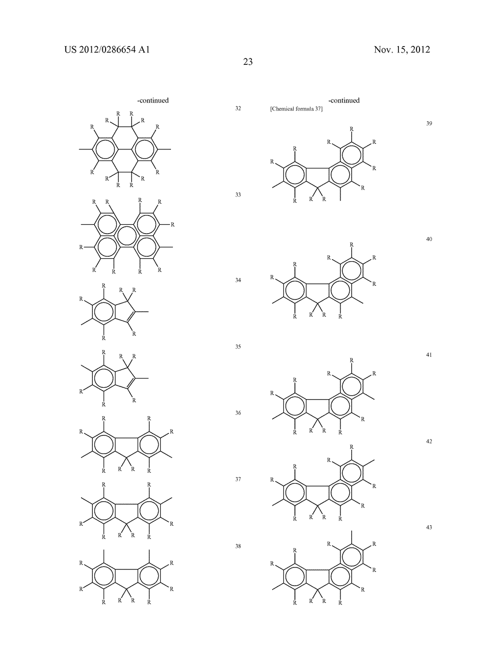 COMPOUND AND ORGANIC ELECTROLUMINESCENT ELEMENT USING THE SAME - diagram, schematic, and image 24