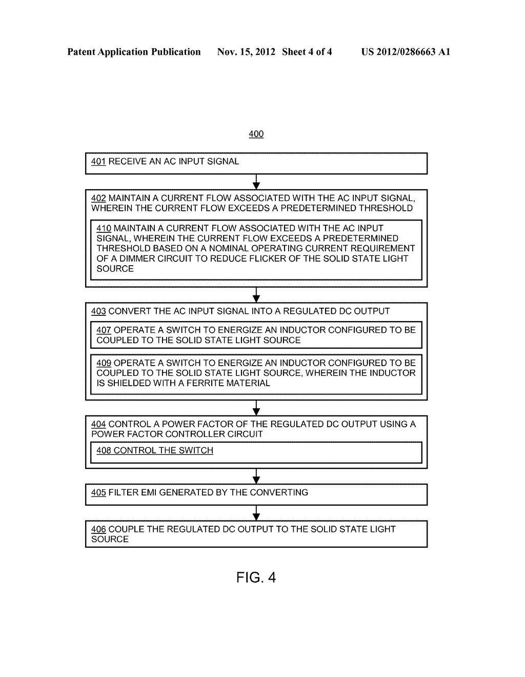 DRIVER CIRCUIT FOR REDUCED FORM FACTOR SOLID STATE LIGHT SOURCE LAMP - diagram, schematic, and image 05