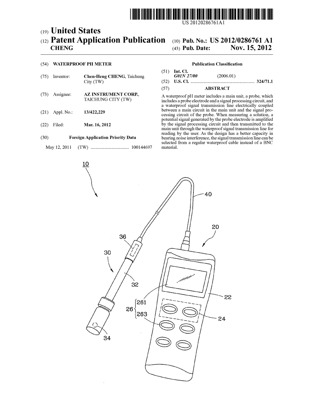 WATERPROOF PH METER - diagram, schematic, and image 01