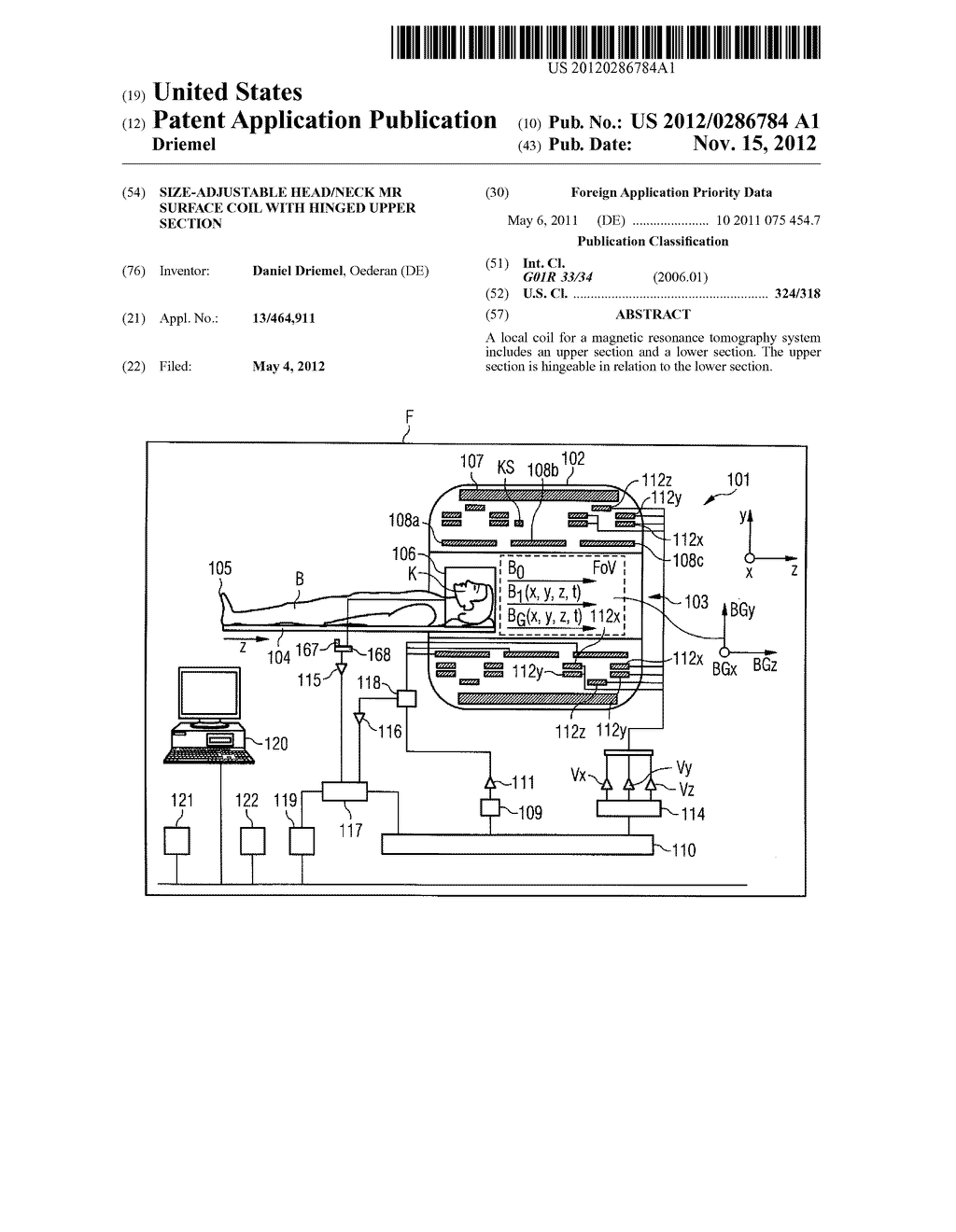 SIZE-ADJUSTABLE HEAD/NECK MR SURFACE COIL WITH HINGED UPPER SECTION - diagram, schematic, and image 01