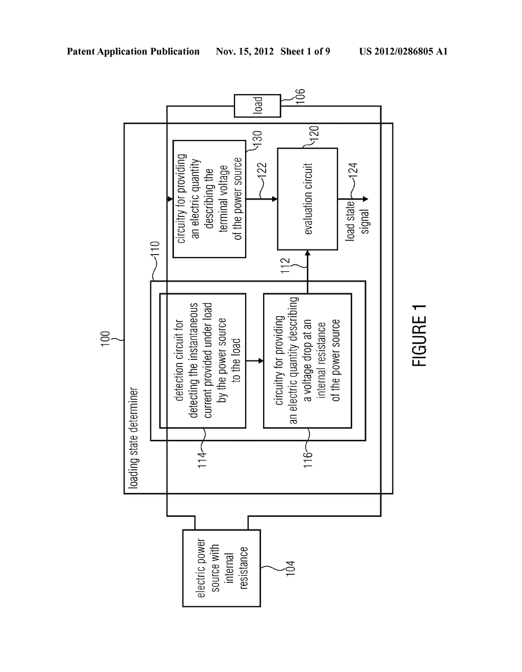 LOADING STATE DETERMINER, LOAD ASSEMBLY, POWER SUPPLY CIRCUIT AND METHOD     FOR DETERMINING A LOADING STATE OF AN ELECTRIC POWER SOURCE - diagram, schematic, and image 02