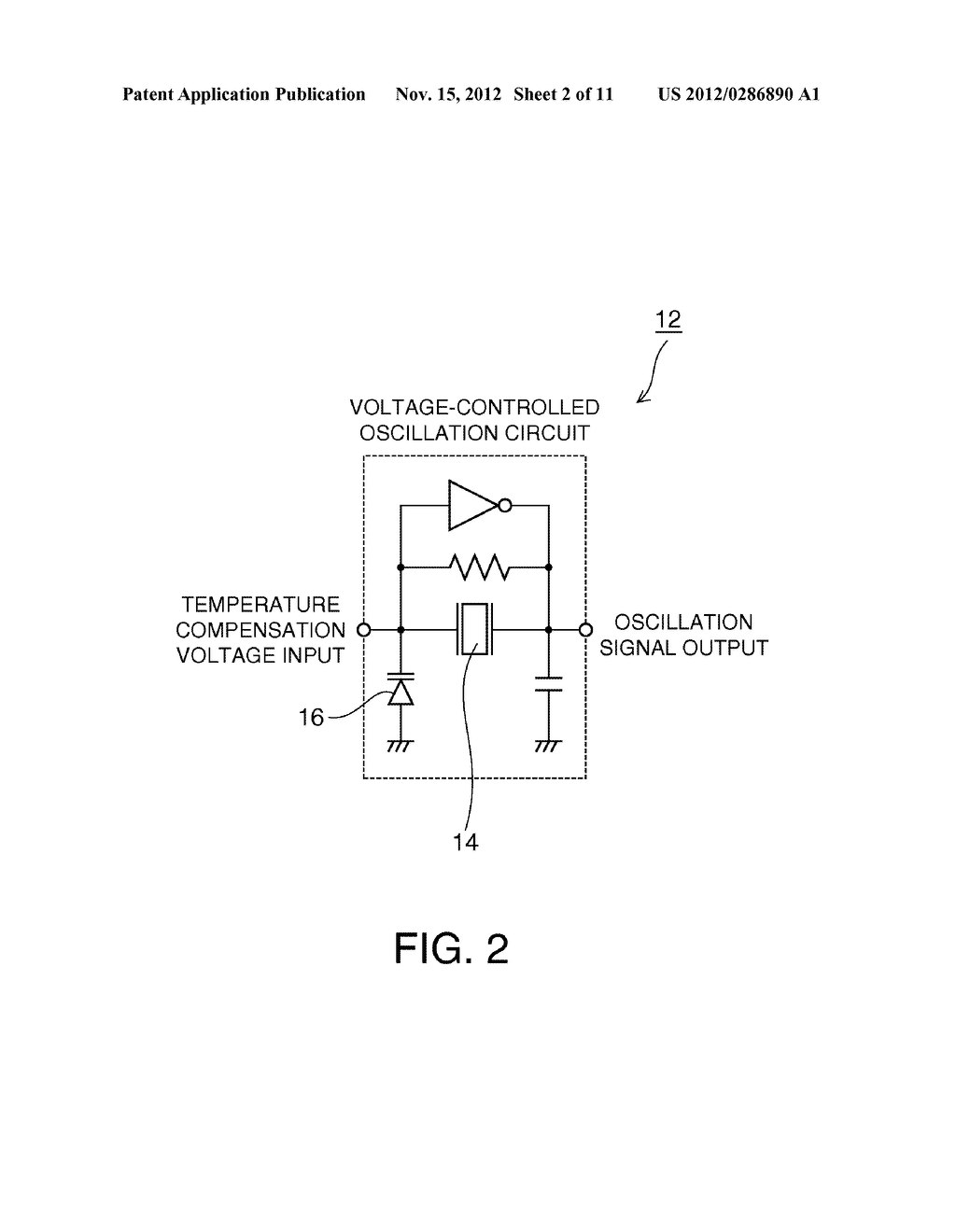 TEMPERATURE-COMPENSATED OSCILLATOR AND ELECTRONIC DEVICE - diagram, schematic, and image 03